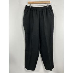 Womans Donnkenny Woman Pullon Pants 22 WP Black Elastic Waist